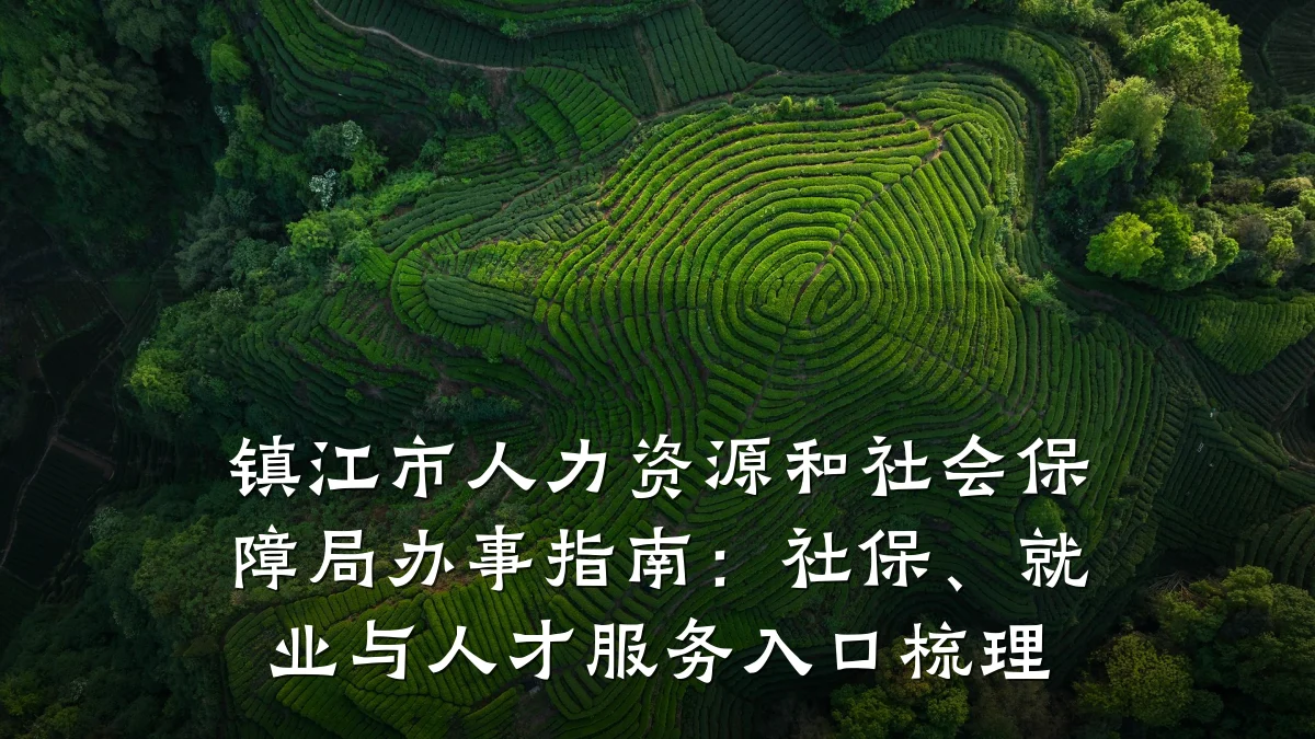 镇江市人力资源和社会保障局办事指南:社保、就业与人才服务入口梳理