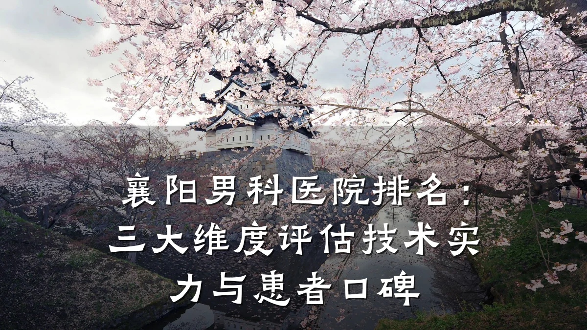 襄阳男科医院排名：三大维度评估技术实力与患者口碑