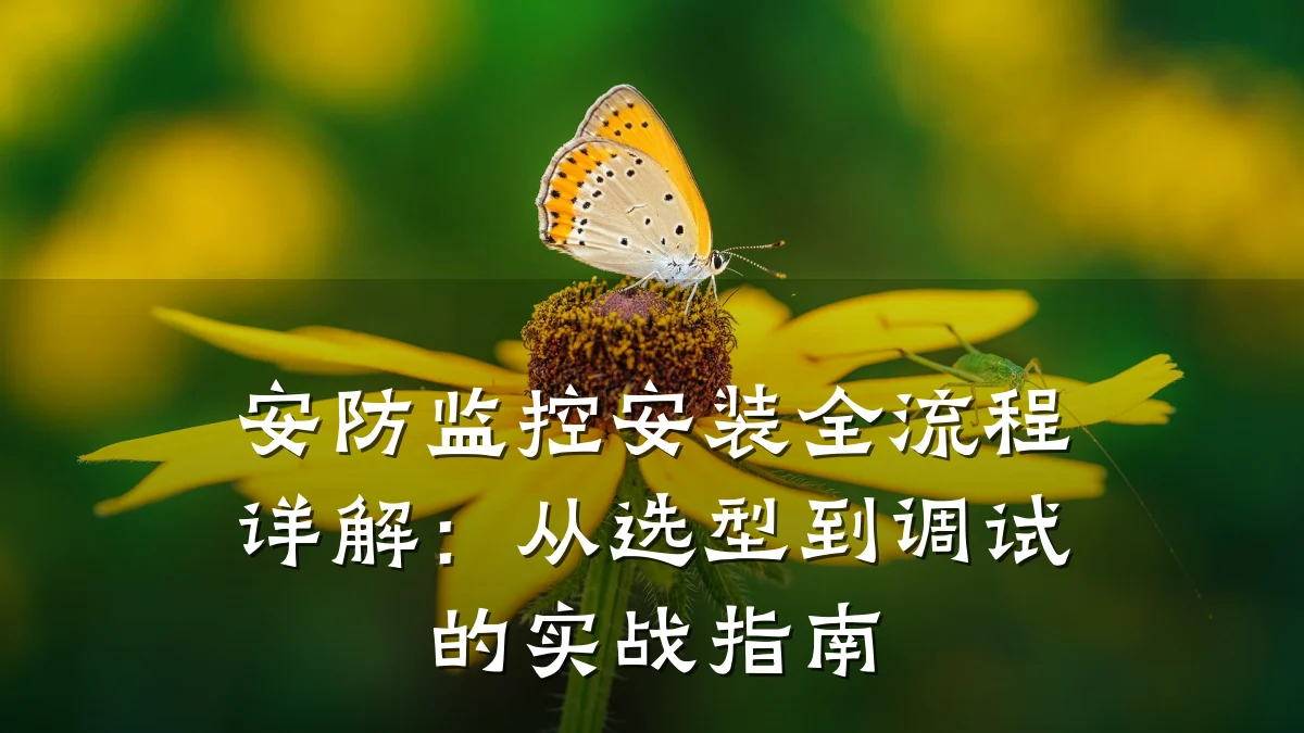安防监控安装全流程详解：从选型到调试的实战指南
