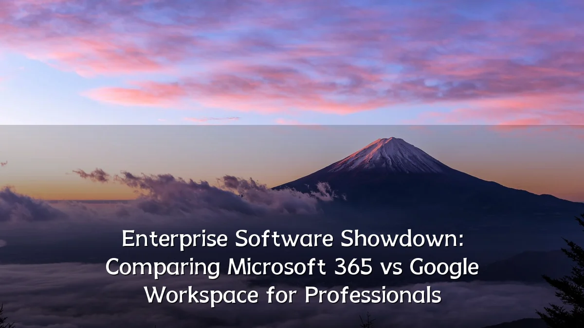 Enterprise Software Showdown: Comparing Microsoft 365 vs Google Workspace for Professionals