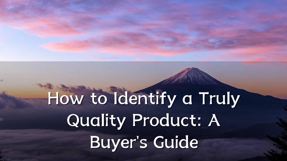 How to Identify a Truly Quality Product: A Buyer's Guide