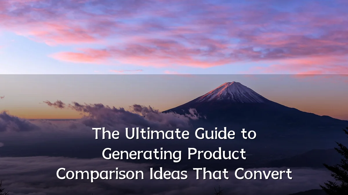 The Ultimate Guide to Generating Product Comparison Ideas That Convert