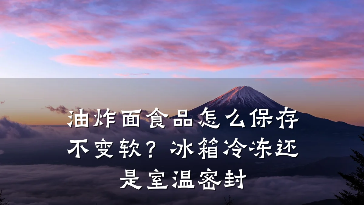 油炸面食品怎么保存不变软?冰箱冷冻还是室温密封