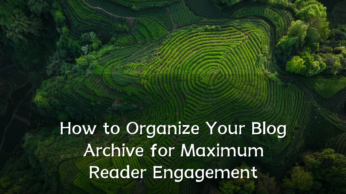 How to Organize Your Blog Archive for Maximum Reader Engagement